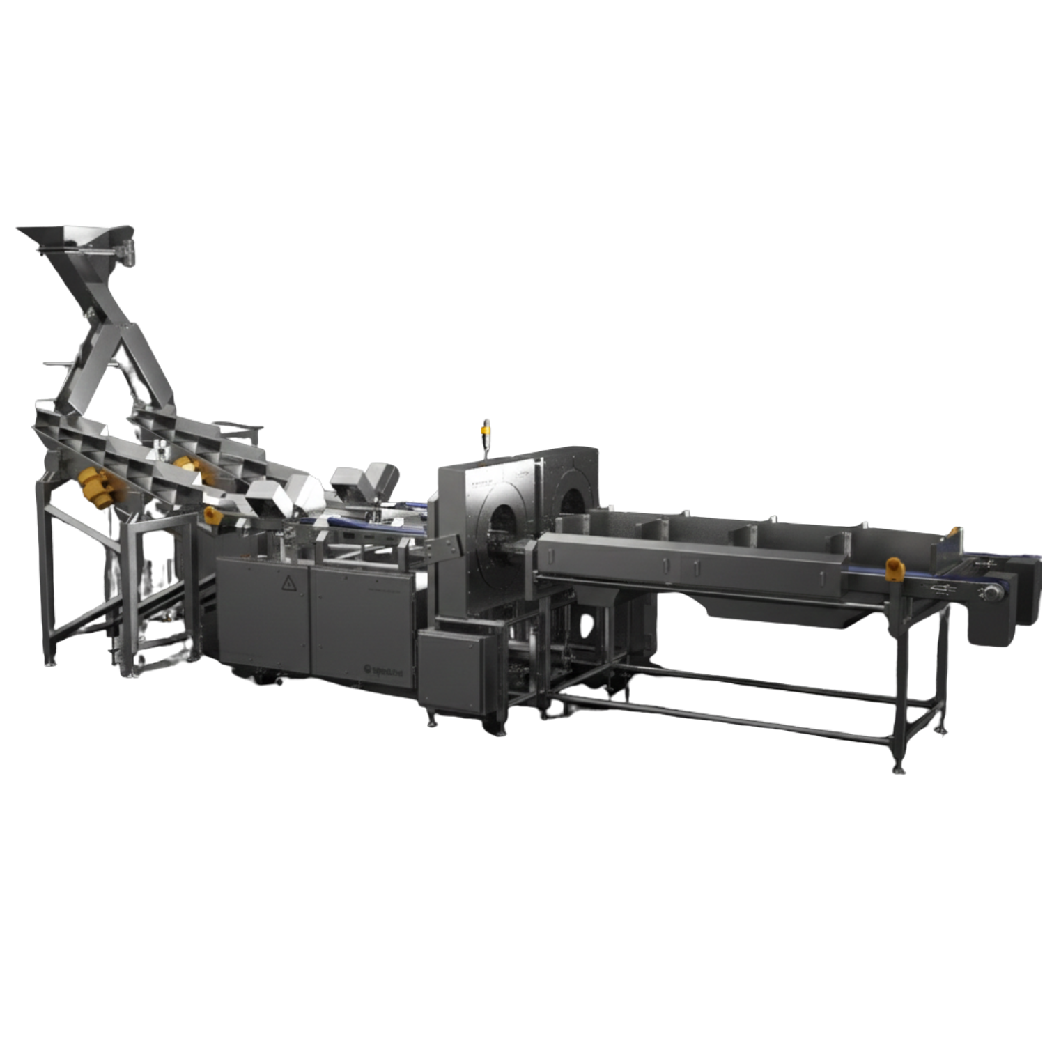FOTON-Sort P2021 Optical Chicken Feet Sorting System — full production line view