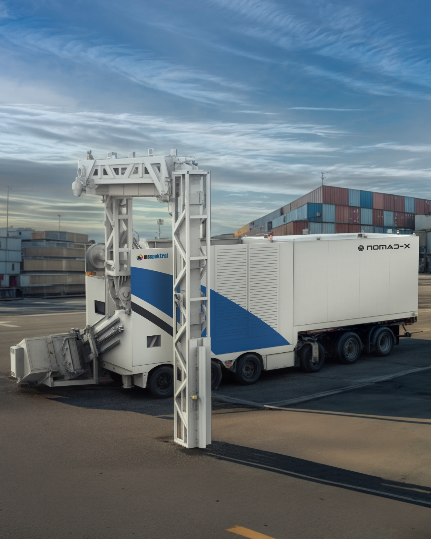 X-Ray beam penetration through vehicle at border crossing